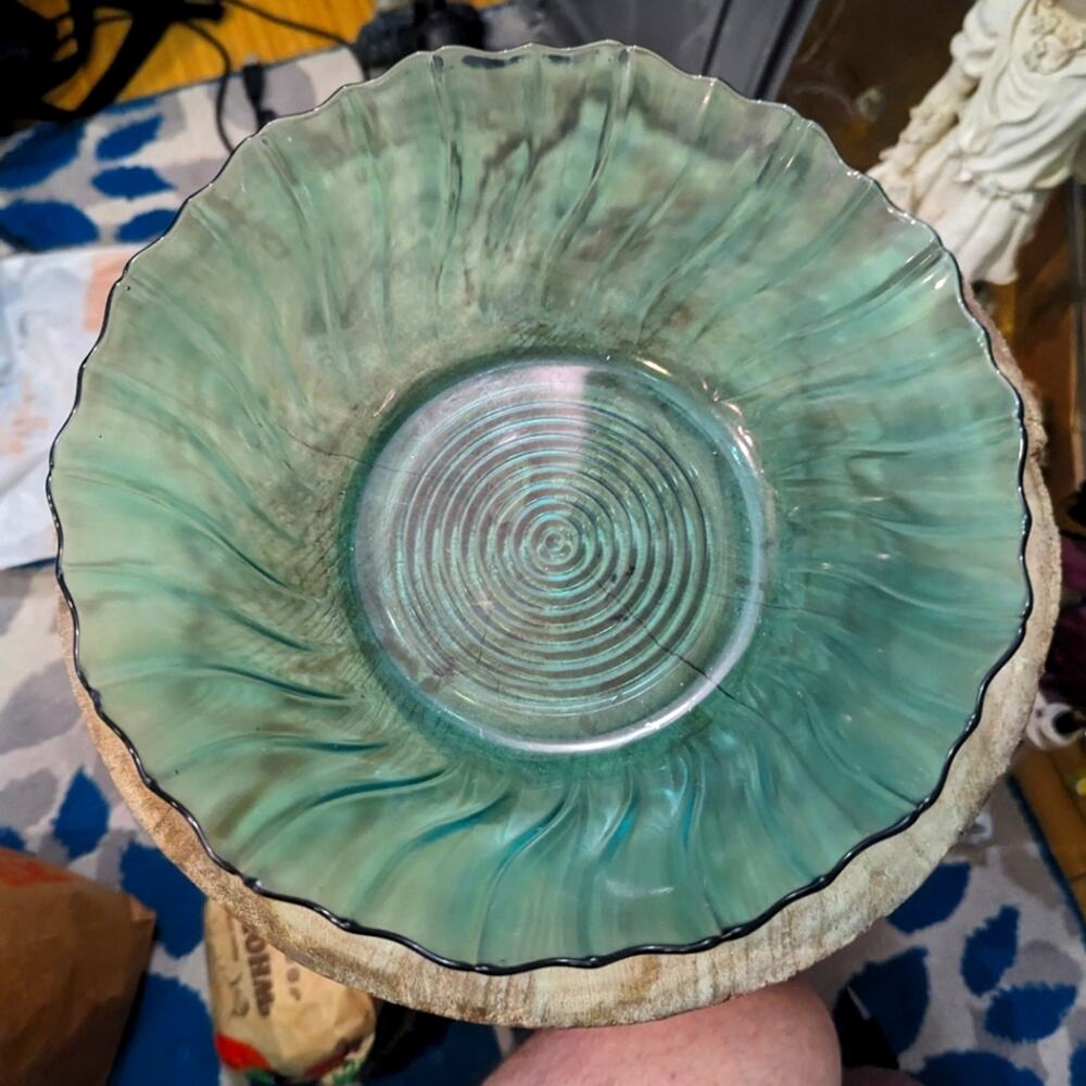 Ultra Petal Swirl Serving Bowl, 3.25" Tall, 9" Top, Vintage